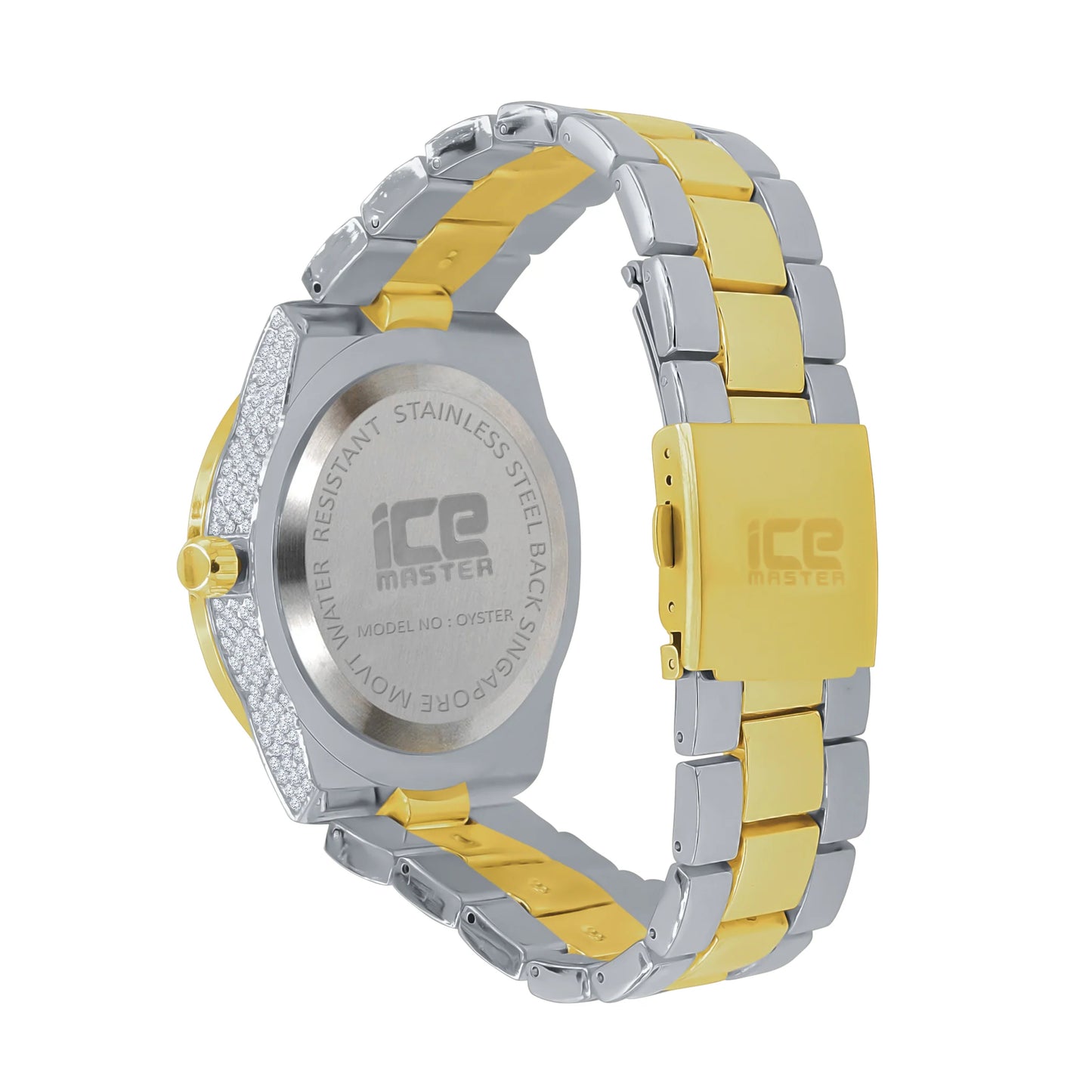 Baguette 14K Gold Finish Simulated Diamond Men's Presidential Watch 44mm W/Date