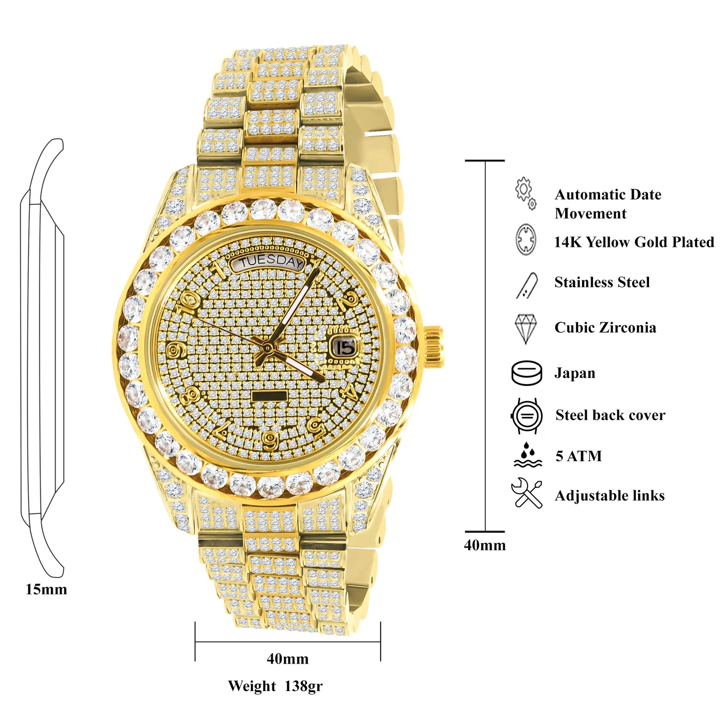 LICENTIOSUS CRYSTAL WATCH