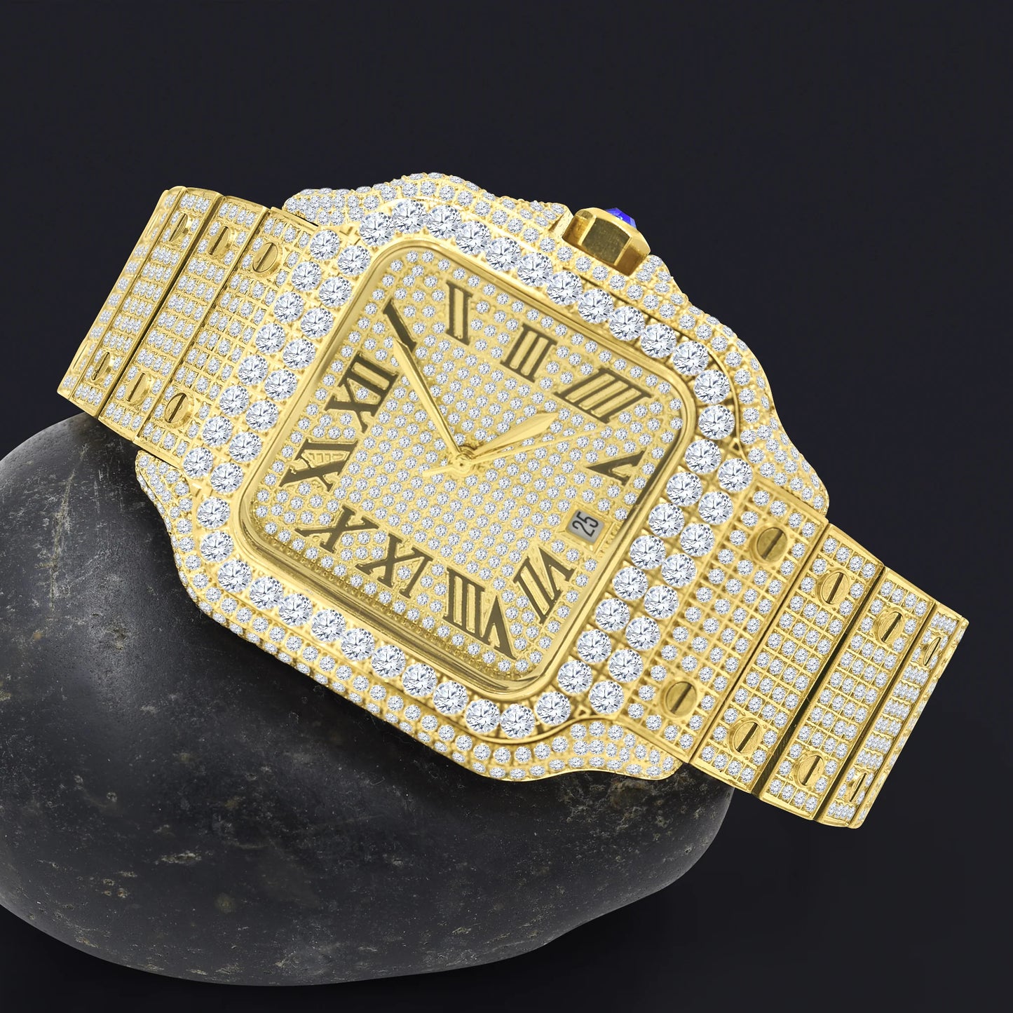 PERMEATE MOISSANITE STEEL WATCH ICED AUTOMATIC HIP HOP