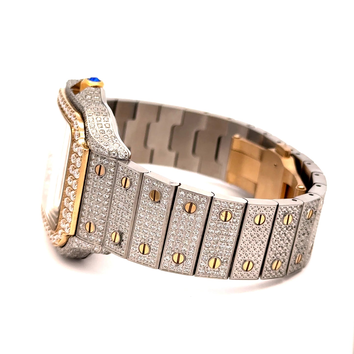 VORLIC STEEL TT GOLD MOISSANITE WATCH ICED OUT I 5900842