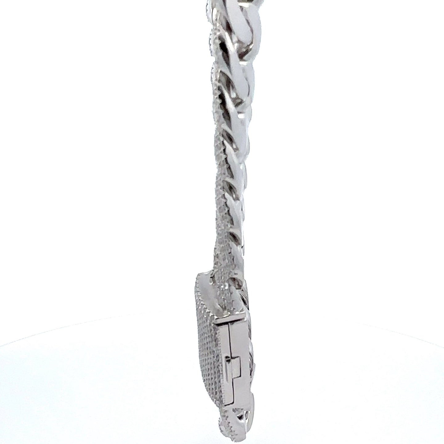 TYRANT 14MM 24" 925 CZ RHODIUM ICED OUT CUBAN CHAIN