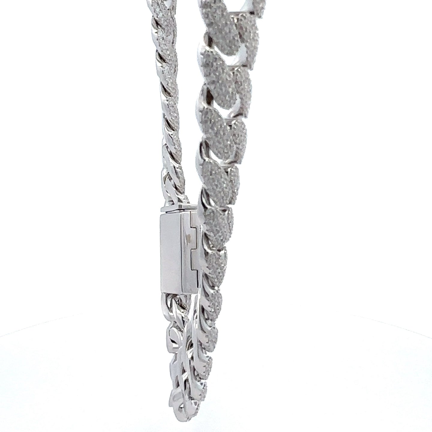 TYRANT 14MM 24" 925 CZ RHODIUM ICED OUT CUBAN CHAIN