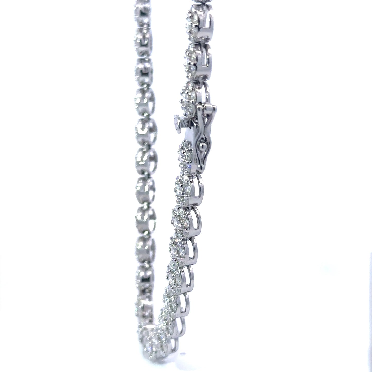 7MM RHODIUM MOISSANITE ICED OUT CHAIN Moissanite Lab Diamond VVS Clarity