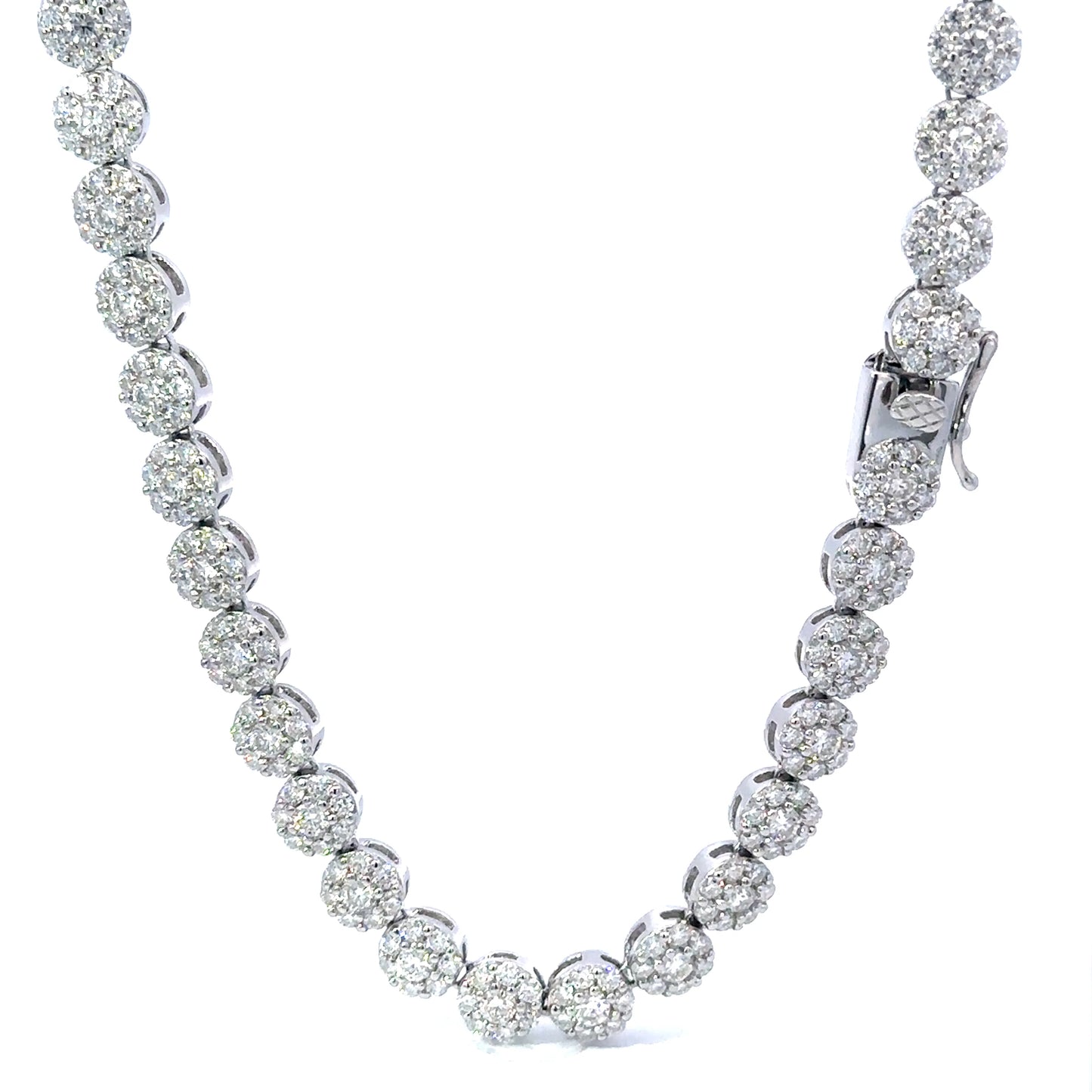 7MM RHODIUM MOISSANITE ICED OUT CHAIN Moissanite Lab Diamond VVS Clarity