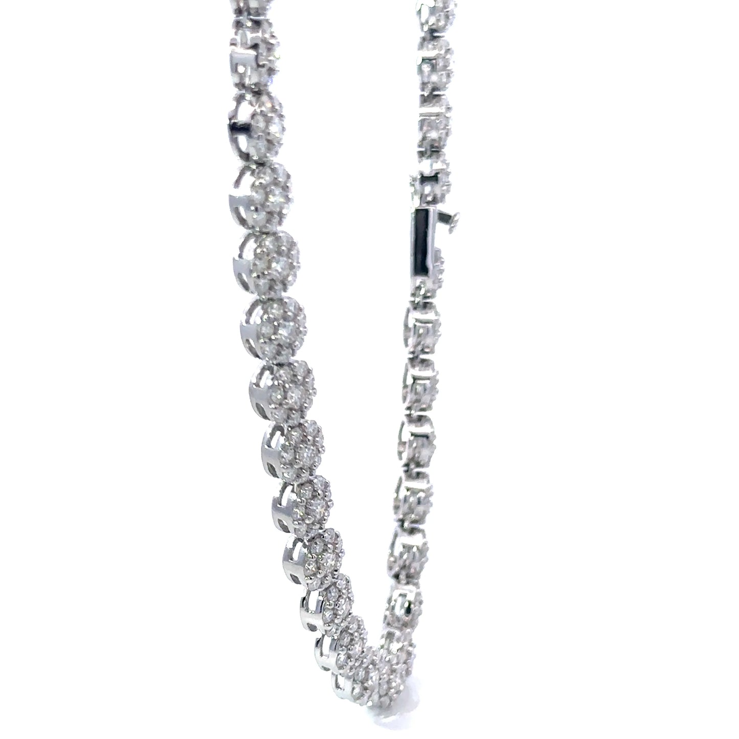 7MM RHODIUM MOISSANITE ICED OUT CHAIN Moissanite Lab Diamond VVS Clarity