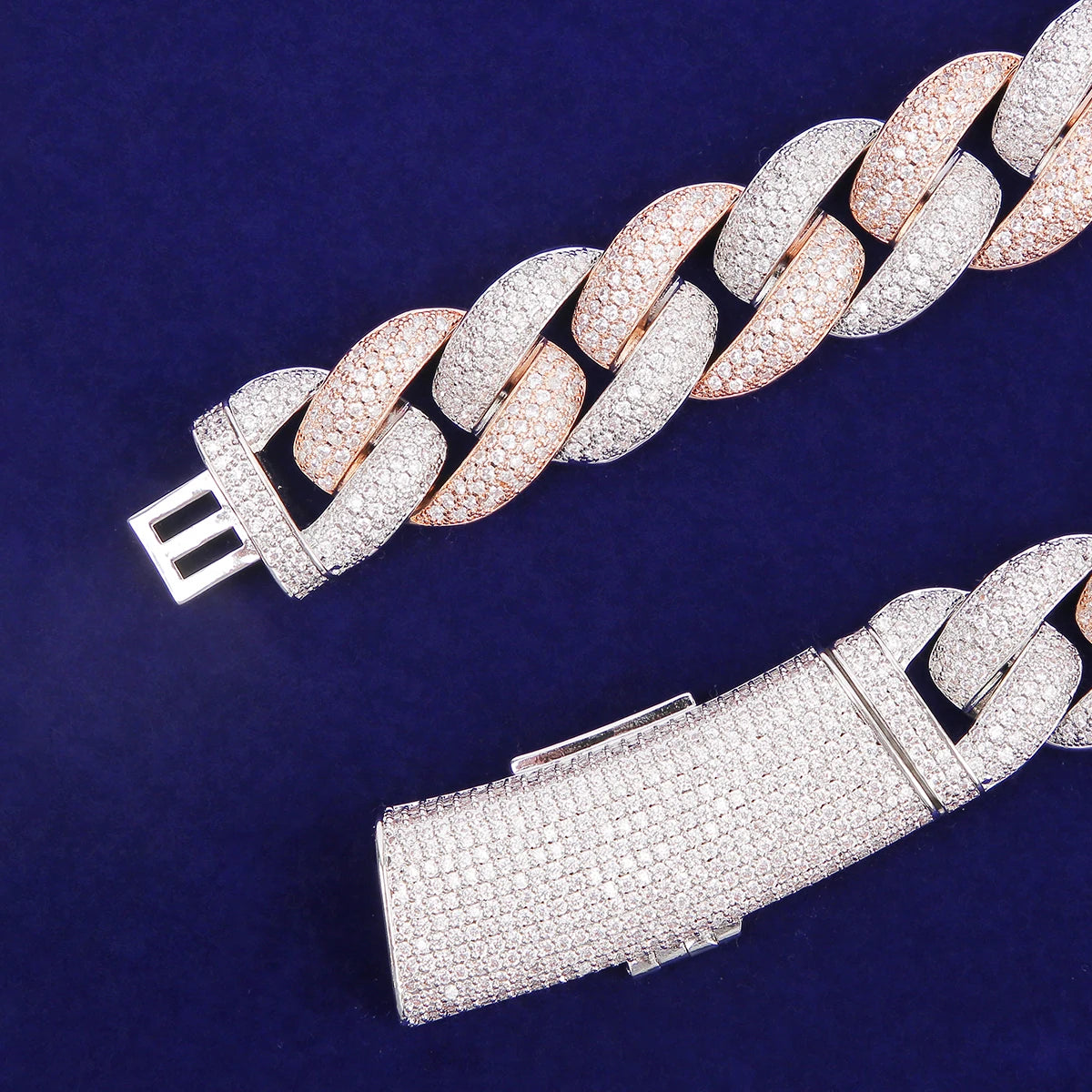 5AAA+ Miami Cuban Link Chain Necklace Cubic Zircon Hip Hop Choker Rock