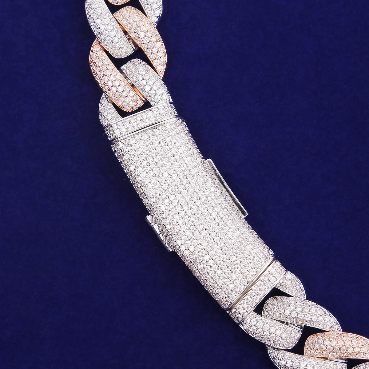5AAA+ Miami Cuban Link Chain Necklace Cubic Zircon Hip Hop Choker Rock