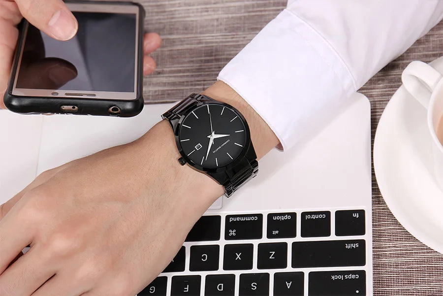 Men's Watch Relojes De Hombre Stainless Steel Quartz Luminous Classic Watches