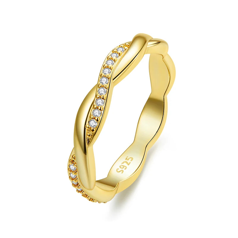 925-Sterling-Silver-Simple-Twisted-Ring-14k-Gold-Plated