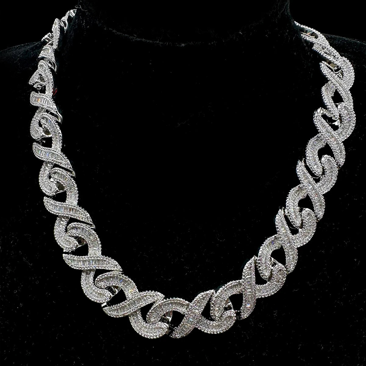 5AAA+ CZ Bling Ice Out Hop Hip Cuban Link Chain Necklace Real Gold Plated 20MM