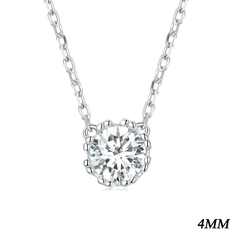 Choker Necklace 925 Sterling Silver Geometric Cut Sparkling Zircon Pendant