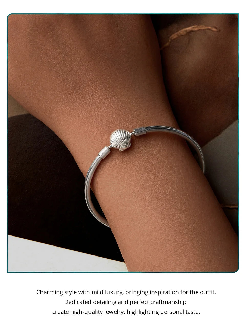925 Sterling Silver Heart Bracelet for Women