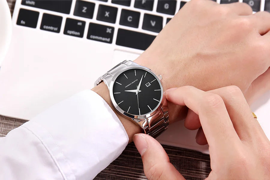 Men's Watch Relojes De Hombre Stainless Steel Quartz Luminous Classic Watches