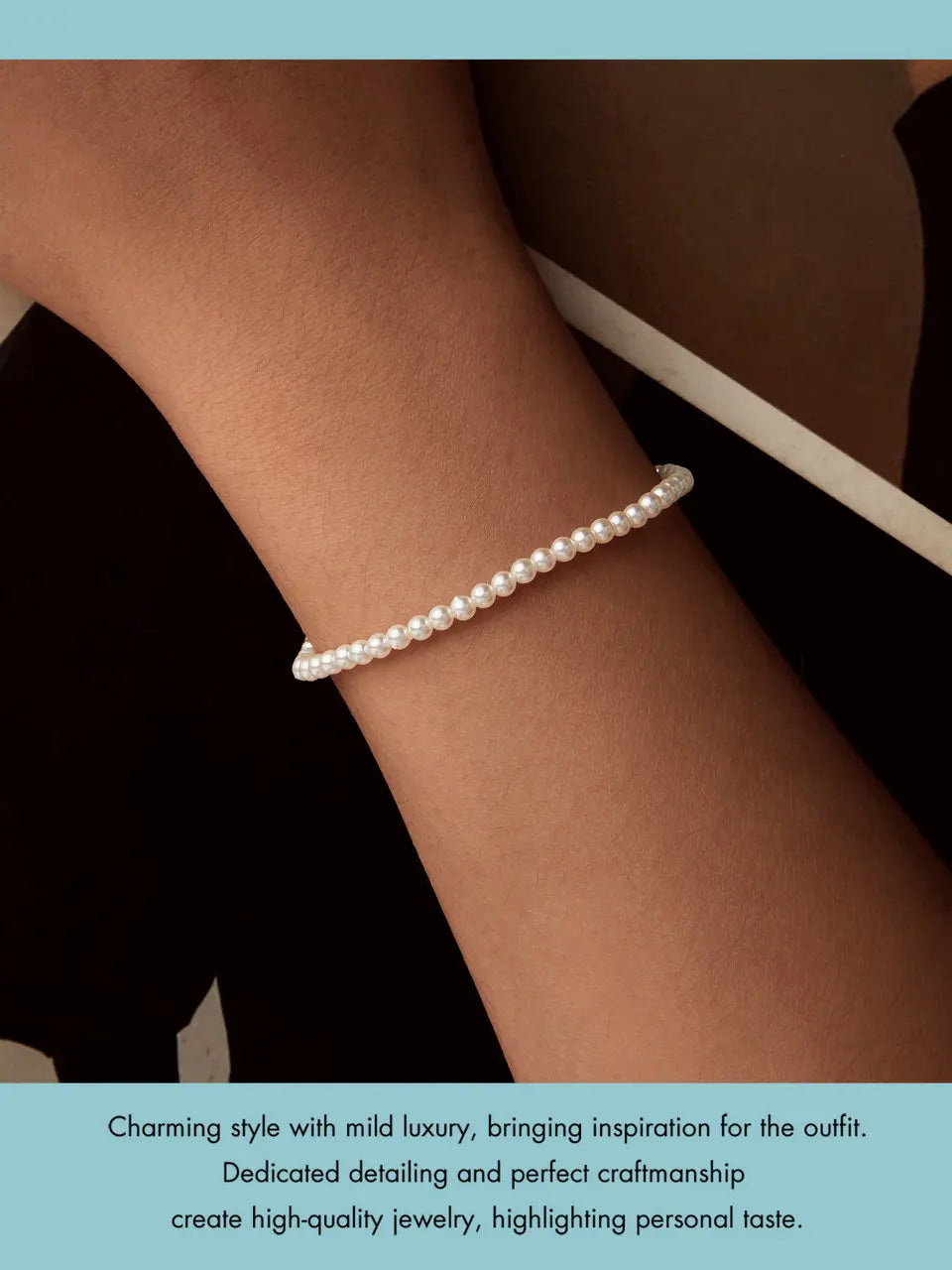 ALKRI Bracelet for Women Shell Pearl Beaded Bracelet, 925 Sterling Silver