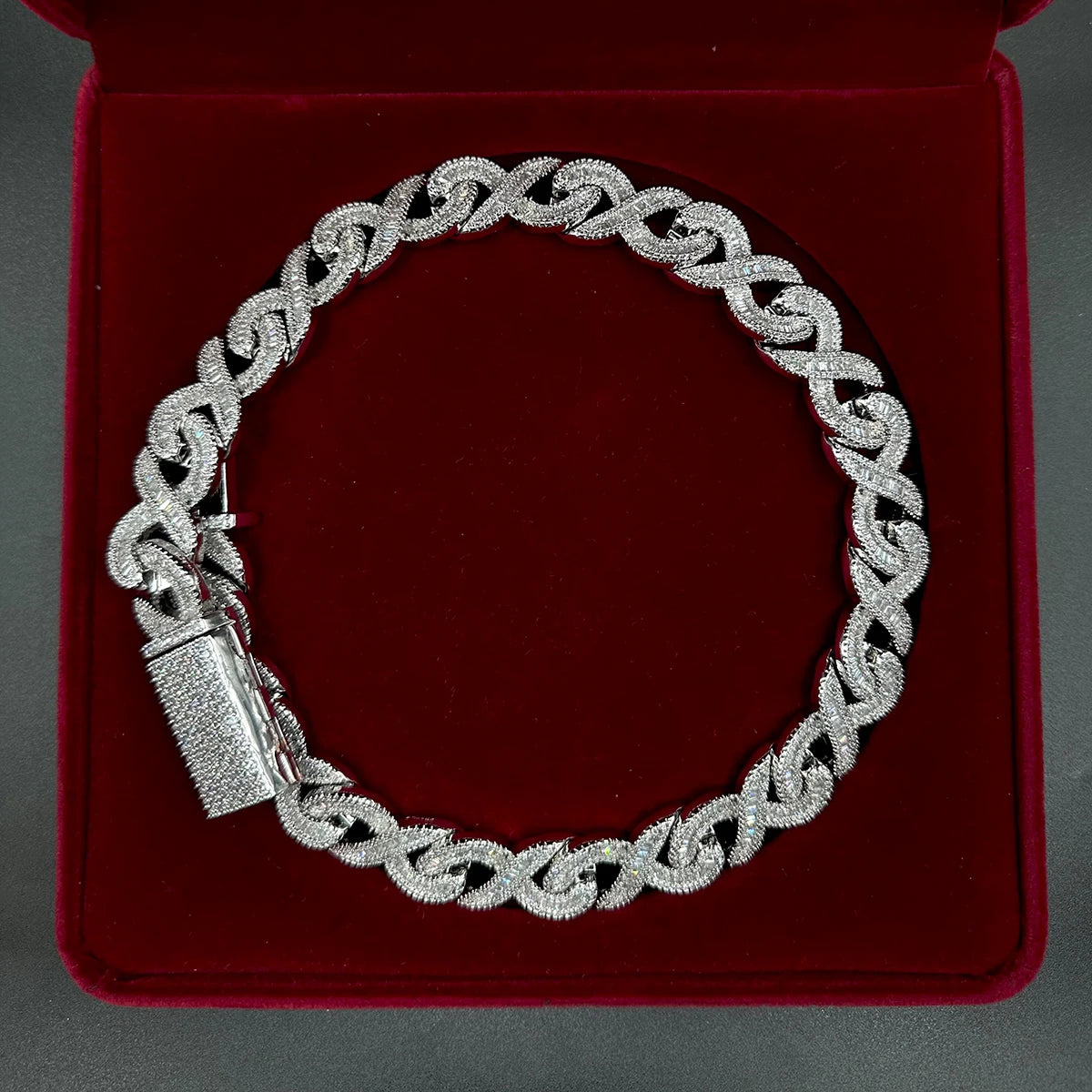 5AAA+ CZ Bling Ice Out Hop Hip Cuban Link Chain Necklace Real Gold Plated 20MM