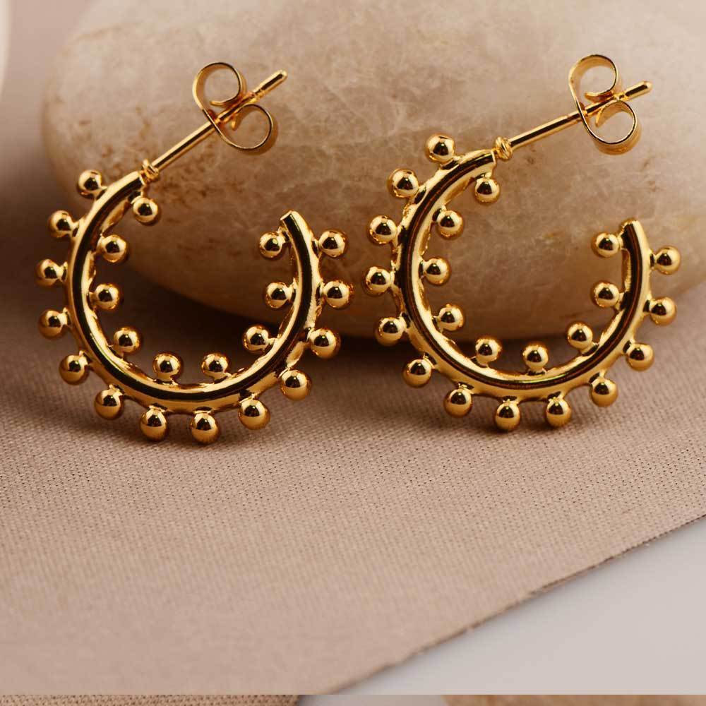 Warda Earrings 18K Real Gold