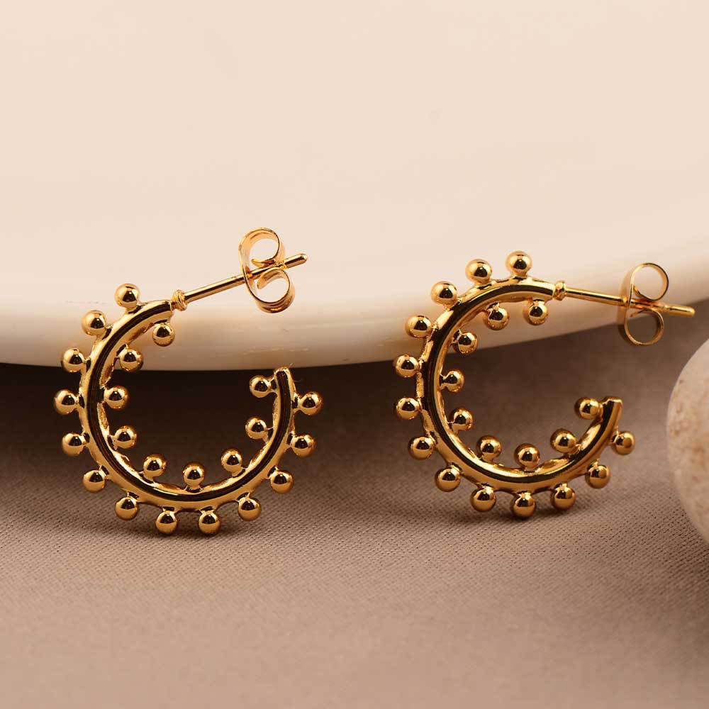 Warda Earrings 18K Real Gold