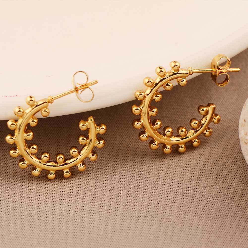 Warda Earrings 18K Real Gold