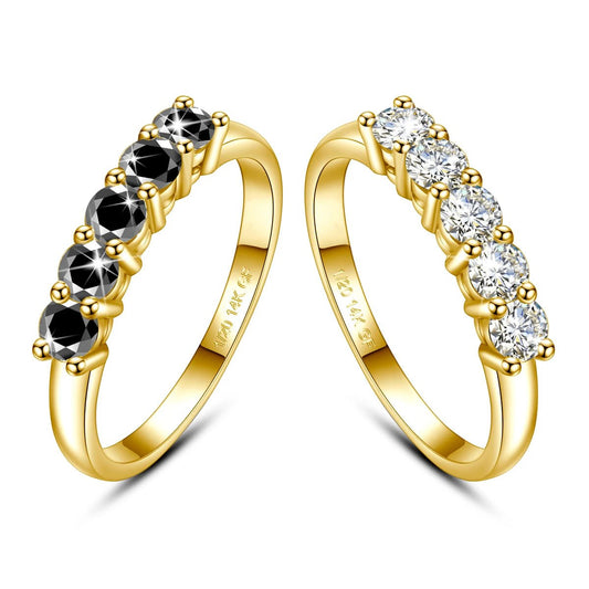 1.0CT Moissanite Engagement Ring | 14K Gold Filled | 3.5mm | Tarnish-Resistant - Jewelry Iced
