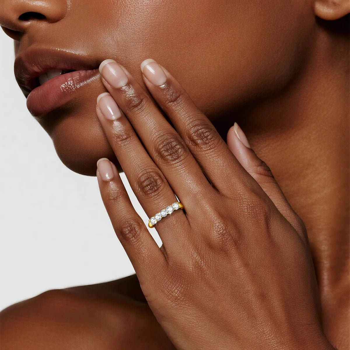 1.0CT Moissanite Engagement Ring | 14K Gold Filled | 3.5mm | Tarnish-Resistant - Jewelry Iced