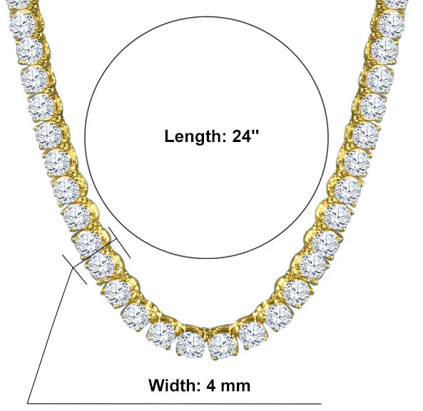 SPARKLE 4MM 925 SILVER TENNIS CHAIN I 928552