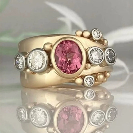 European And American Multicolor Ring Personality