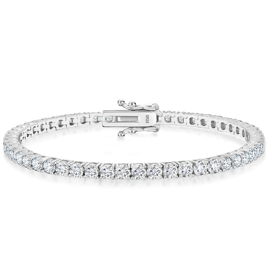 Moissanite Tennis Bracelet – 925 Sterling Silver | D Color VVS1 | Gold Plated