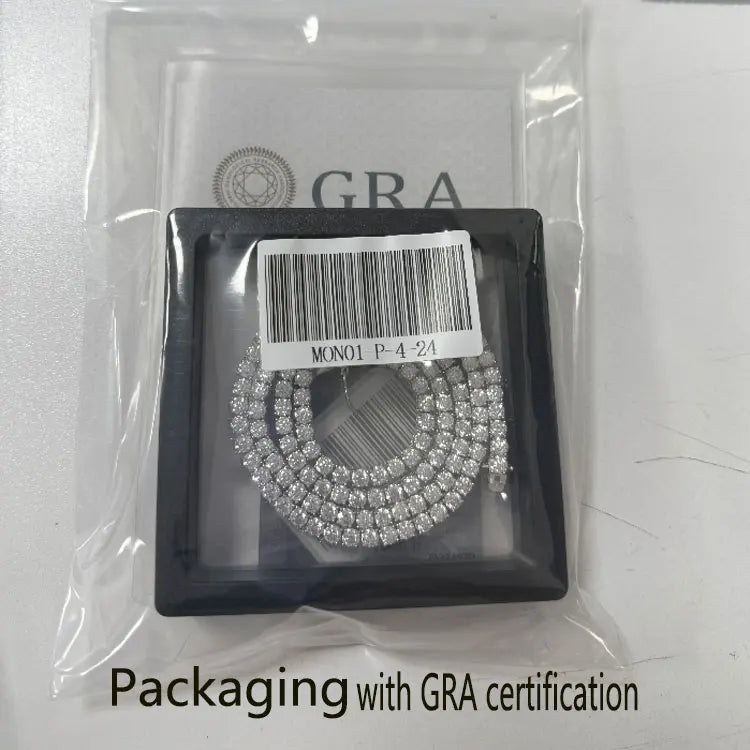  GRA card and barcode label. Text at the bottom reads 'Packaging with GRA certification'.