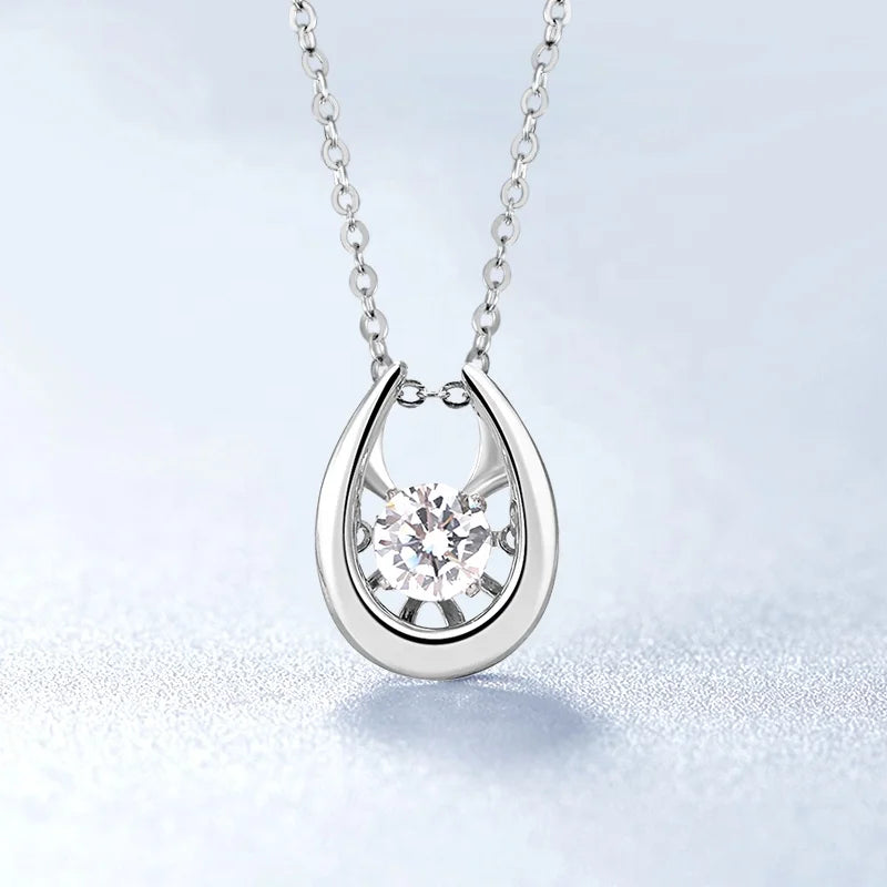 925 Sterling Silver Jewelry Necklaces Women Moissanite Diamond Pendant