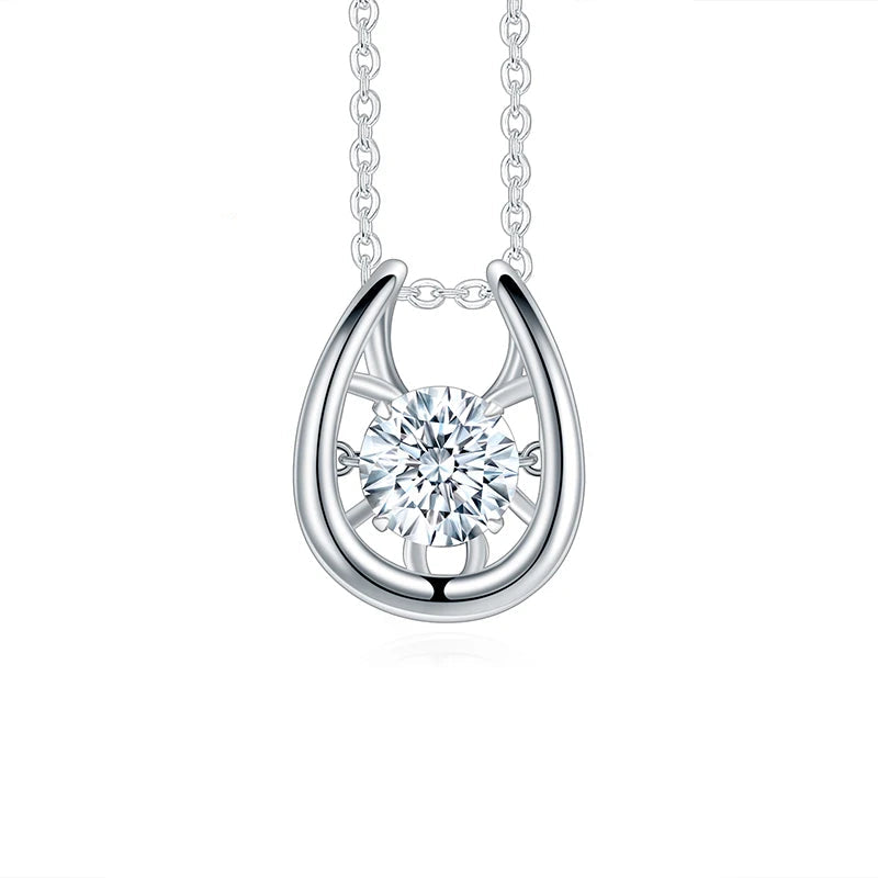 925 Sterling Silver Jewelry Necklaces Women Moissanite Diamond Pendant