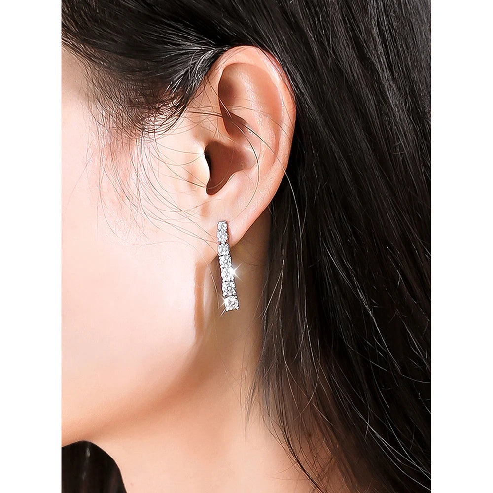 Jewelry Iced D VVS1 Moissanite Pandent Earrings for Woman Wedding Jewely with GRA s925 Sterling Sliver