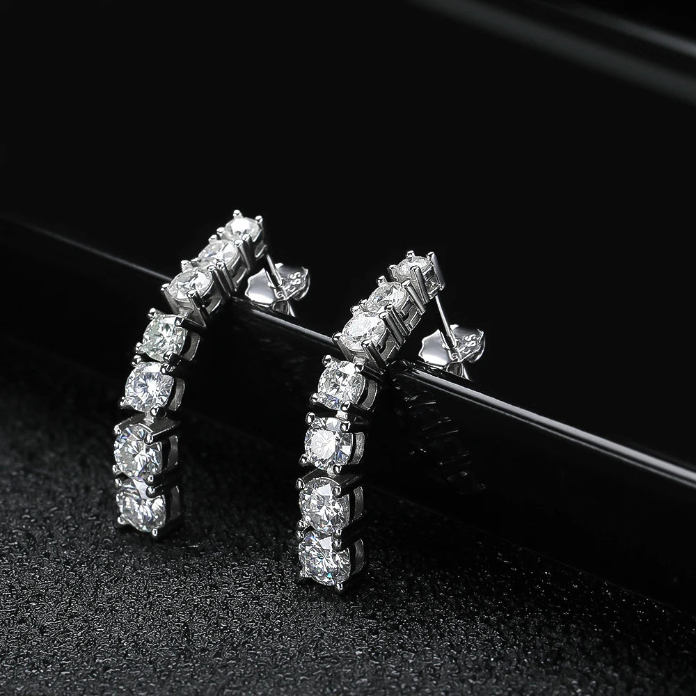 Jewelry Iced D VVS1 Moissanite Pandent Earrings for Woman Wedding Jewely with GRA s925 Sterling Sliver
