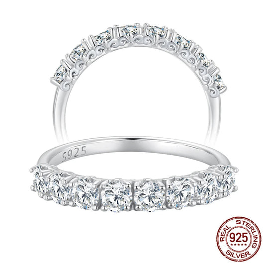 Romi 0.8CT D Color VVS1 EX Round Moissanite Ring