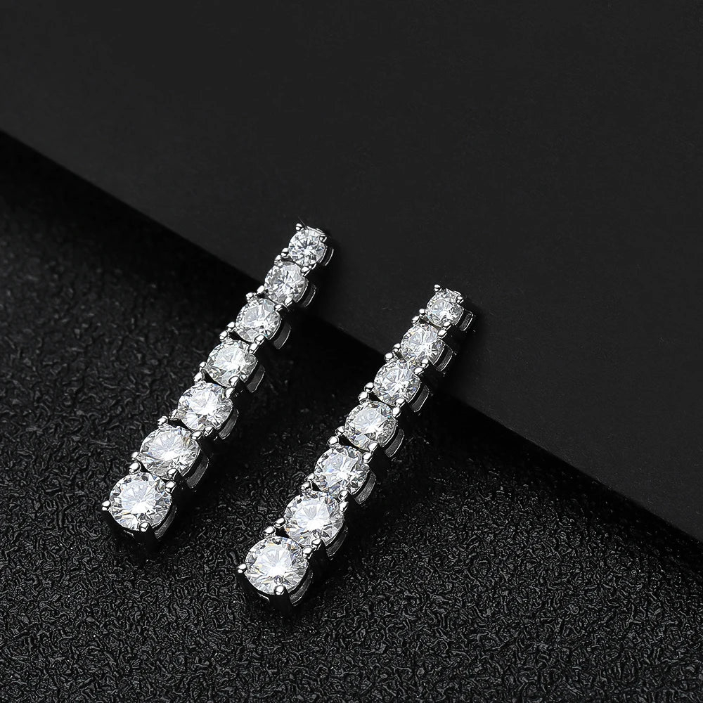 Jewelry Iced D VVS1 Moissanite Pandent Earrings for Woman Wedding Jewely with GRA s925 Sterling Sliver