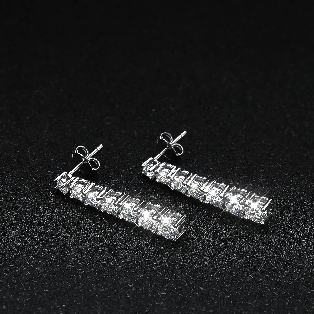 Jewelry Iced D VVS1 Moissanite Pandent Earrings for Woman Wedding Jewely with GRA s925 Sterling Sliver