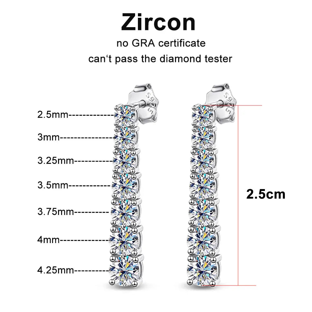 Jewelry Iced D VVS1 Moissanite Pandent Earrings for Woman Wedding Jewely with GRA s925 Sterling Sliver