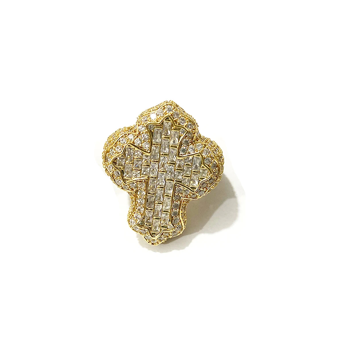 Cross Finger Ring Iced Out 5AAAAA Zircon Prong Fashion Luxulry Men Hip Hop Jewelry for Gift