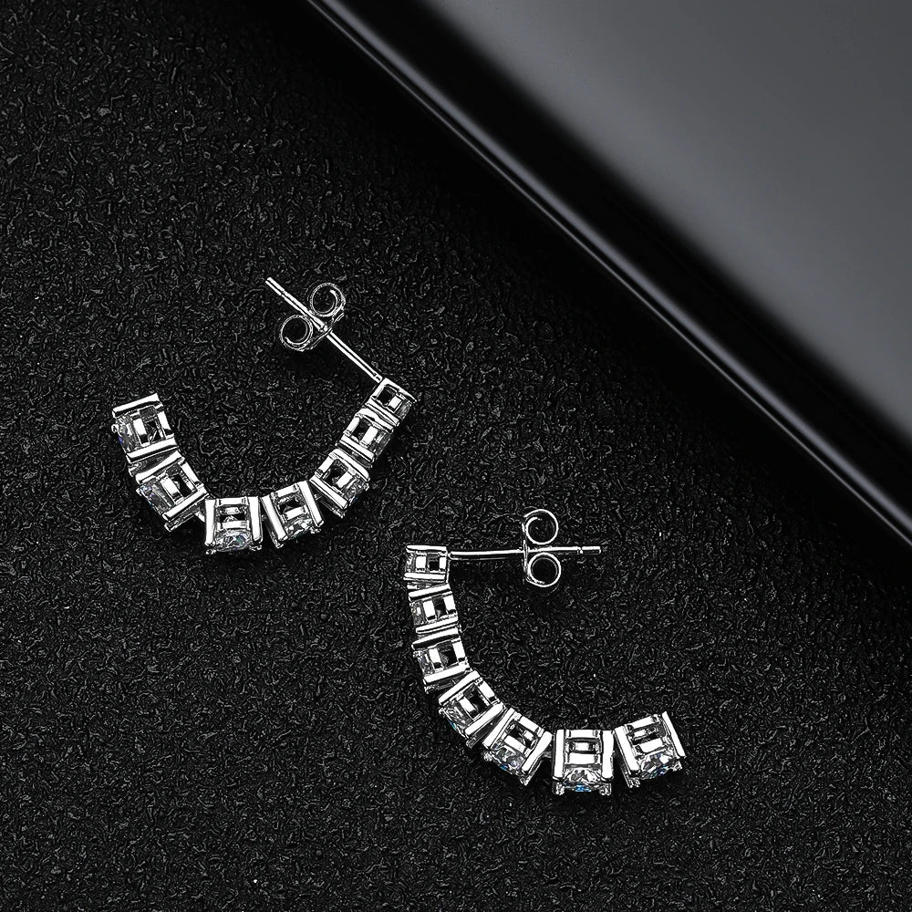 Jewelry Iced D VVS1 Moissanite Pandent Earrings for Woman Wedding Jewely with GRA s925 Sterling Sliver
