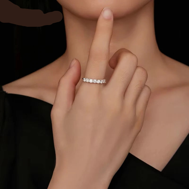 Romi 0.8CT D Color VVS1 EX Round Moissanite Ring
