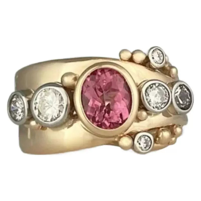 European And American Multicolor Ring Personality