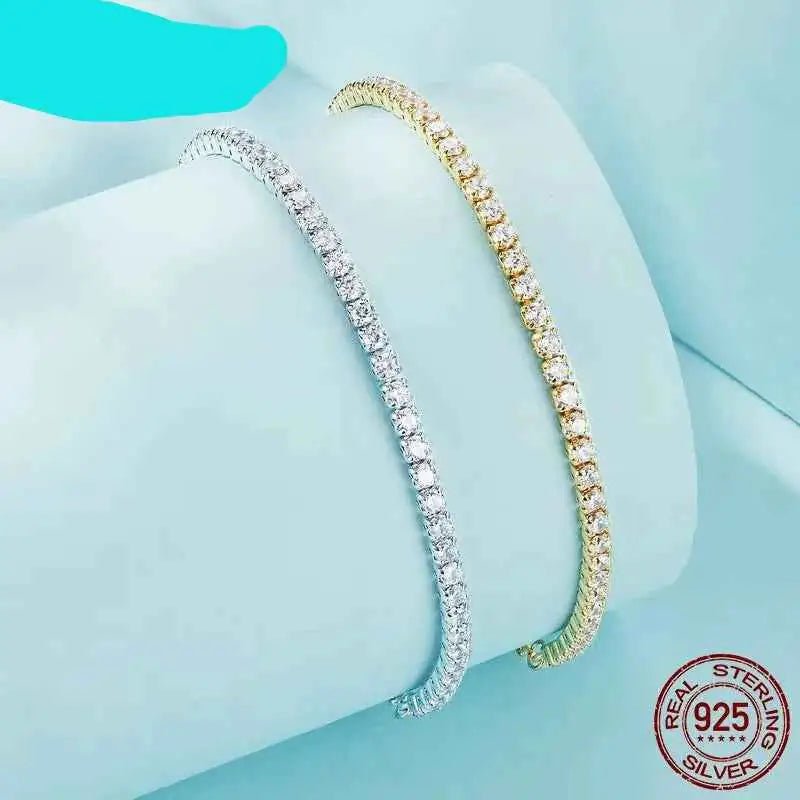 Iced Out Tennis Bracelet – 925 Sterling Silver CZ Bracelet - Jewelry Iced