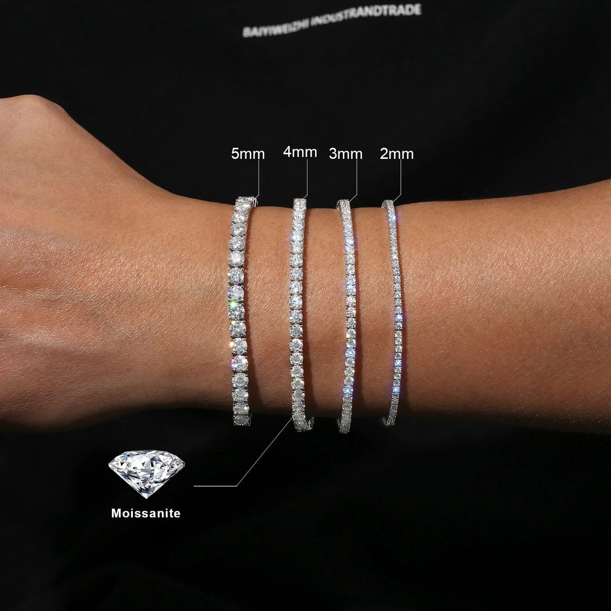 Moissanite Tennis Bracelet – 925 Sterling Silver | D Color VVS1 | Gold Plated - Jewelry Iced