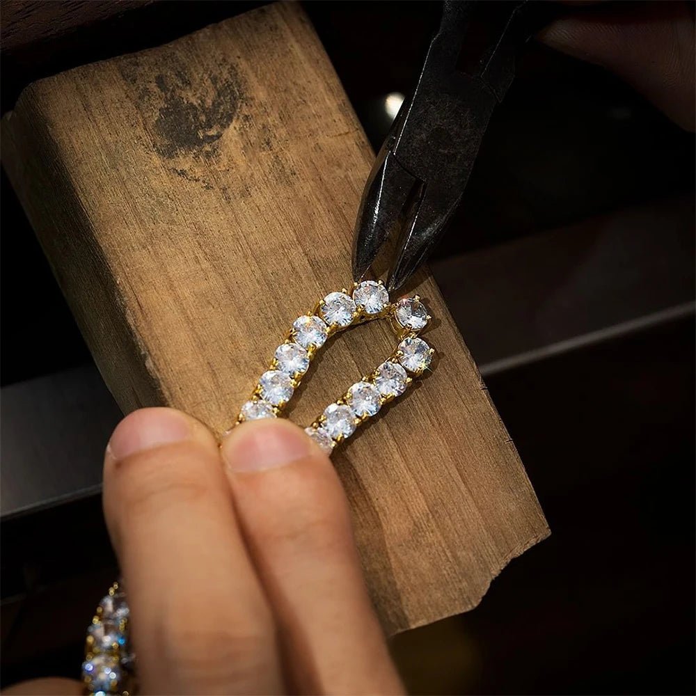 Moissanite Tennis Bracelet – 925 Sterling Silver | D Color VVS1 | Gold Plated - Jewelry Iced