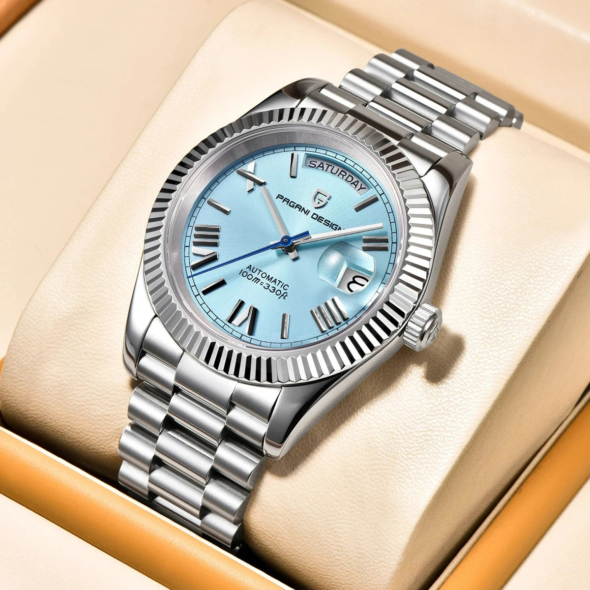 PAGANI DESIGN DD36 Men’s Automatic Watch | AR Sapphire Crystal, 10 Bar - Jewelry Iced