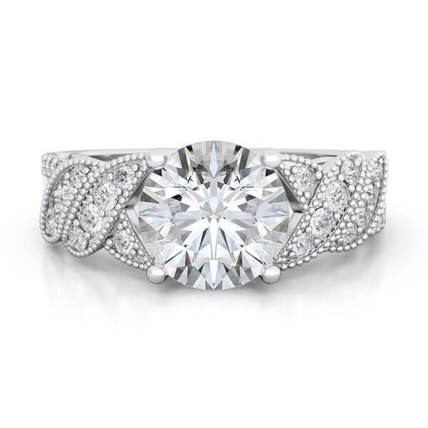 Womens 3.80 CT Wedding Band Engagement Ring Set Spiral Round Cut Bridal Size 5-9 | 925 Sterling Silver - Jewelry Iced